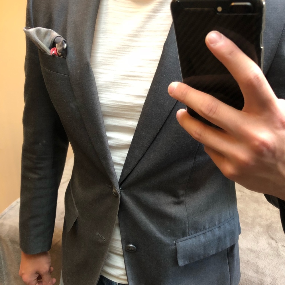John Varvatos Charcoal Blazer 38